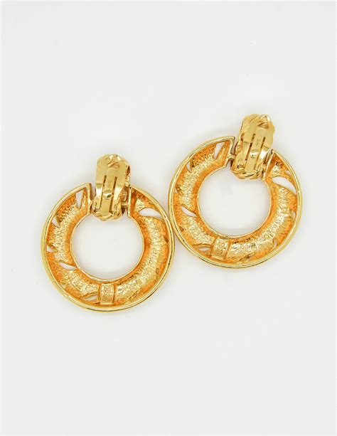 ysl dangle earrings|yves saint laurent hoop earrings.